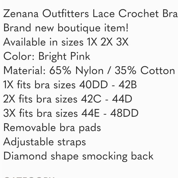 Zenana Light Olive Plus Size Bralette GORGEOUS LACE - Picture 5 of 10